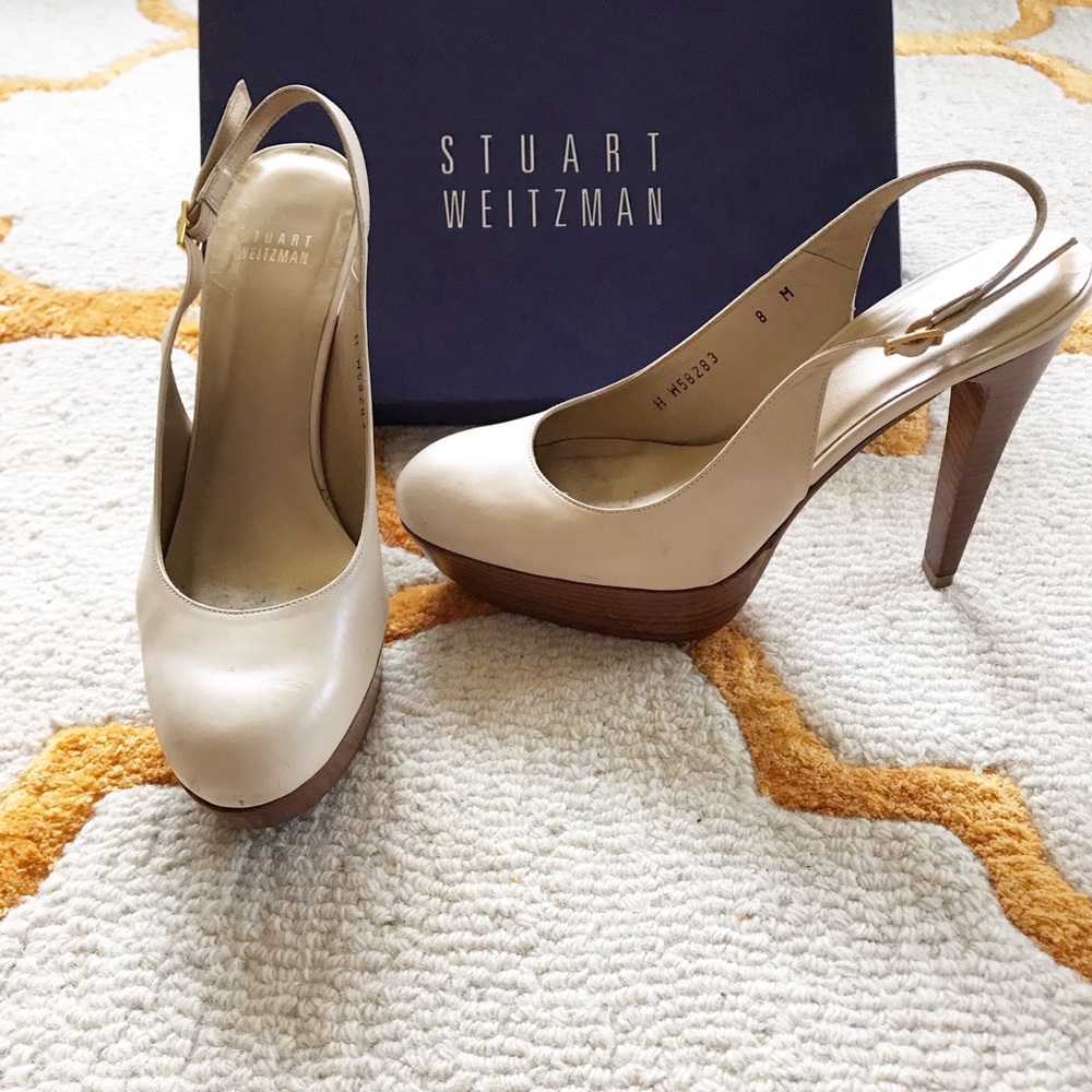 Stuart Weitzman Slingback Platform Heels